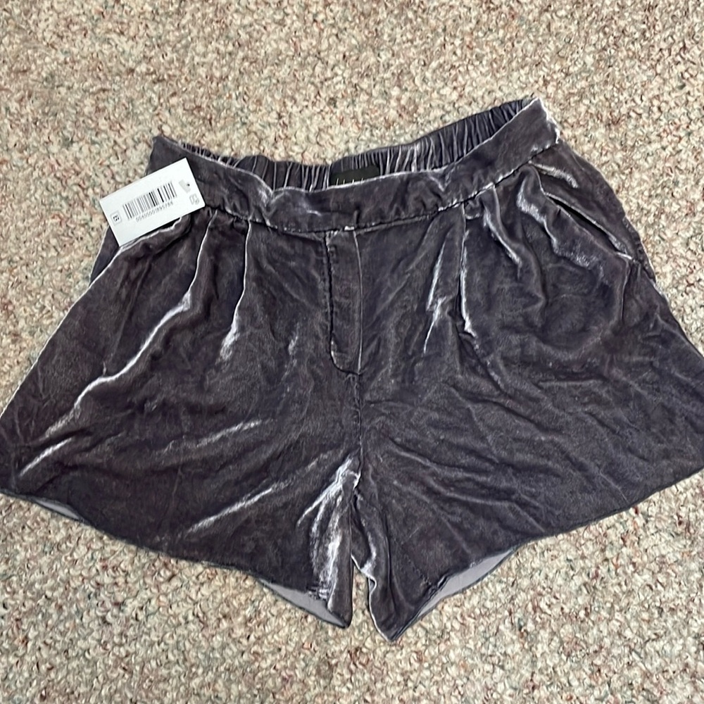 Babaton silk velvet shorts